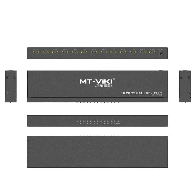 迈拓维矩SP1012 一分十二高清HDMI分配器1进12出高清信号分屏器支持电视4k高清大图