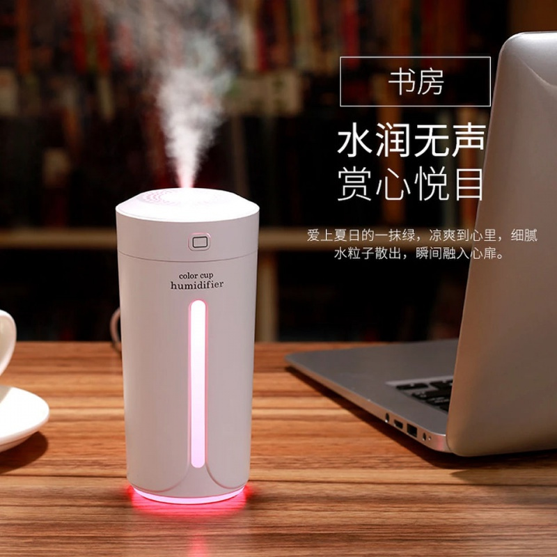 蓝色[单机不带精油] 空气加湿器卧室静音办公室家用车载净化增湿气喷雾创意迷你香薰灯