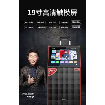 特美声官方旗舰QX15-65户外广场舞带显示屏音响直播高端声卡唱歌k歌大功率点歌唱歌移动ktv拉杆视频