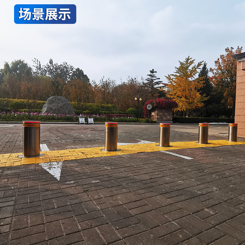 启功全自动升降柱6mm不锈钢电动液压防撞柱阻车器