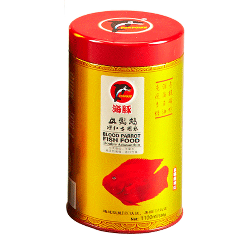 血鹦鹉鱼食热带鱼食增红增色观赏金鱼螺旋藻发财鱼鱼粮不浑水鱼粮高清大图