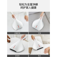 仪家用床上吸尘器去虫蝻紫外线机床铺大吸力 白色