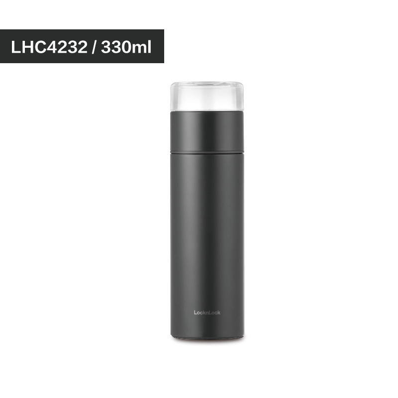 乐扣乐扣（LOCK&LOCK）品茗茶水分离保温杯330ML灰色LHC4232DGRY