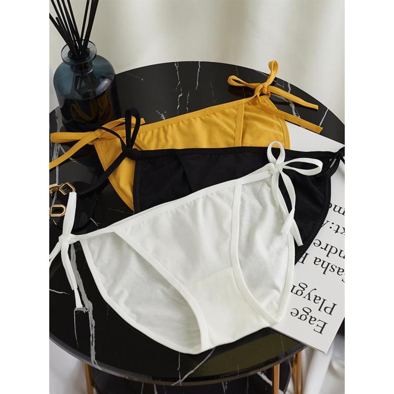 绳子系带纯棉内裤夏女薄款性感日系诱惑绑带式低腰三角裤