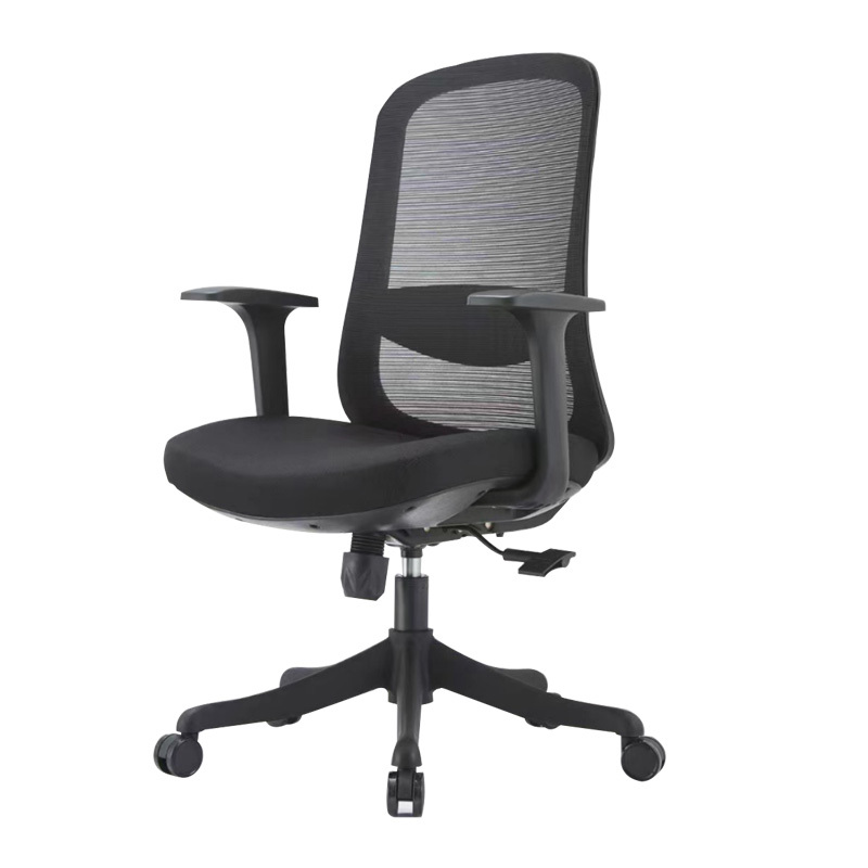 鑫升顺办公椅头枕电脑椅转椅网面椅带轮子灰色老板椅升降会议椅