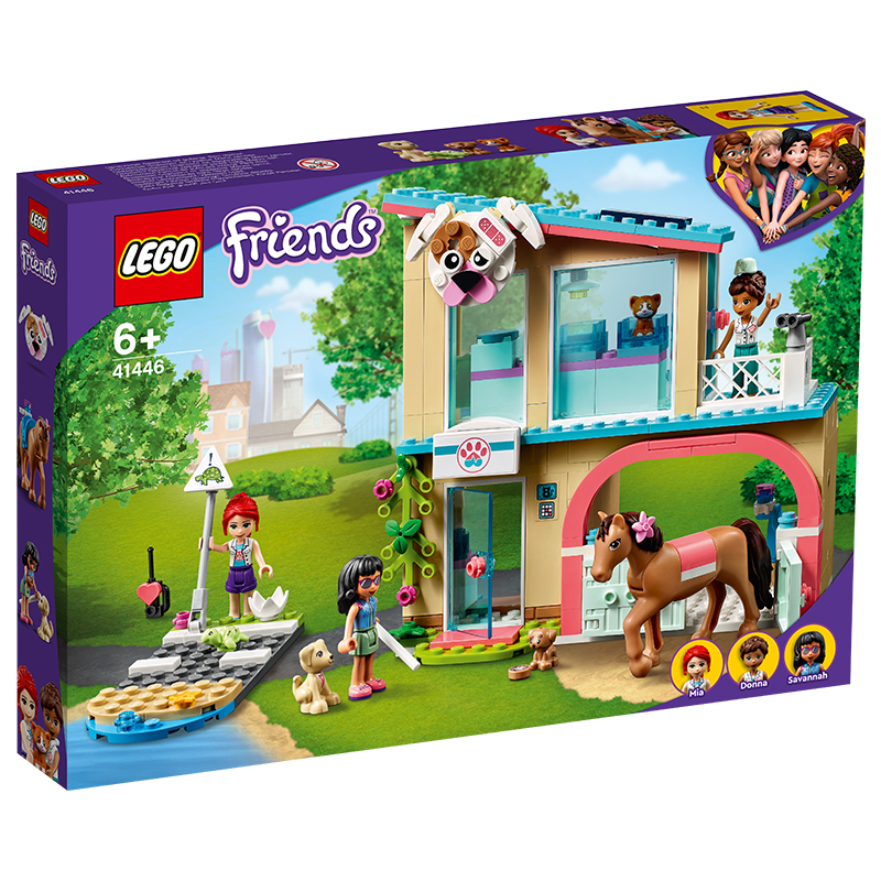 LEGO乐高好朋友系列心湖城宠物诊所 41446玩具拼插积木6+女孩生日礼物高清大图