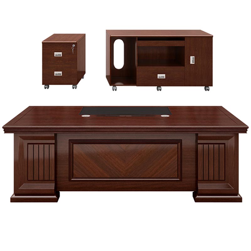 芙瑞塔长条桌 3.2*1.1米含柜张高清大图