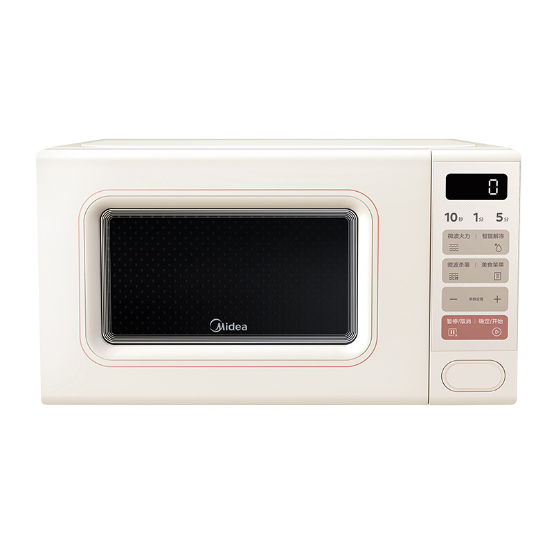 美的(Midea)小滋味系列 微波炉 变频 奶油风 复古 转盘式 一级能效 20L(M2H2)800W 4档火力高清大图