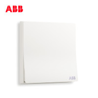 ABB开关插座 轩致无框 雅典白色 一位单开单联单控开关面板AF127