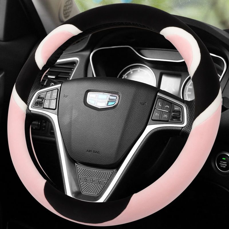 适用吉利星瑞缤瑞帝豪缤越远景x3博瑞icon星越毛绒女冬季方向盘套魅力