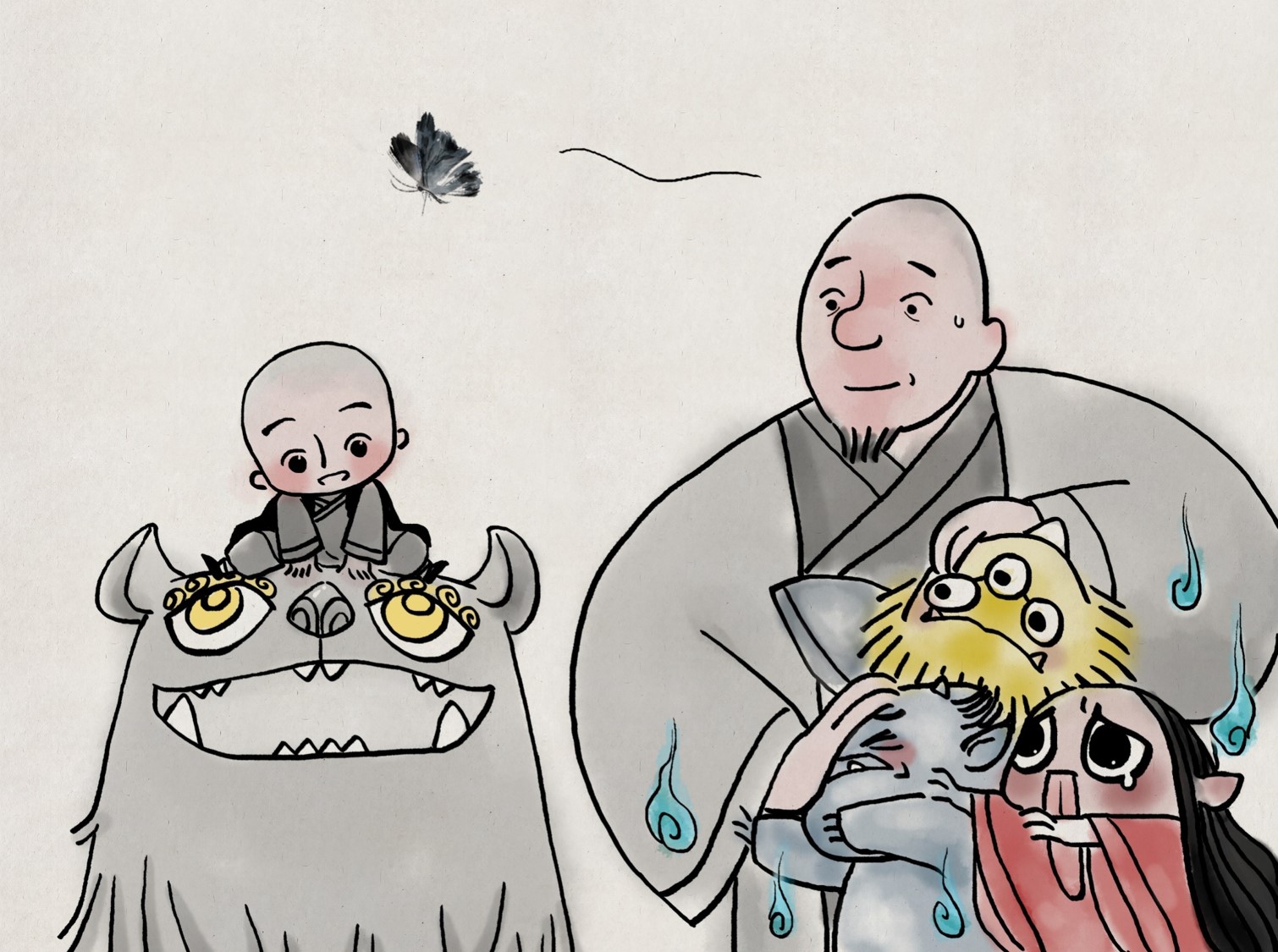 [醉染正版]正版 一禅小和尚 青春励志暖萌幽默鸡汤超可爱治愈文学 中国古典水墨风卡通动漫画手绘本小说职场励志成长高清大图