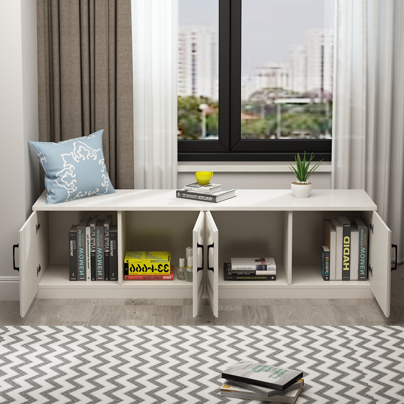 窗台榻榻米柜子收纳柜地柜矮柜木飘窗柜ciaa组合可坐储物柜卧室阳台柜