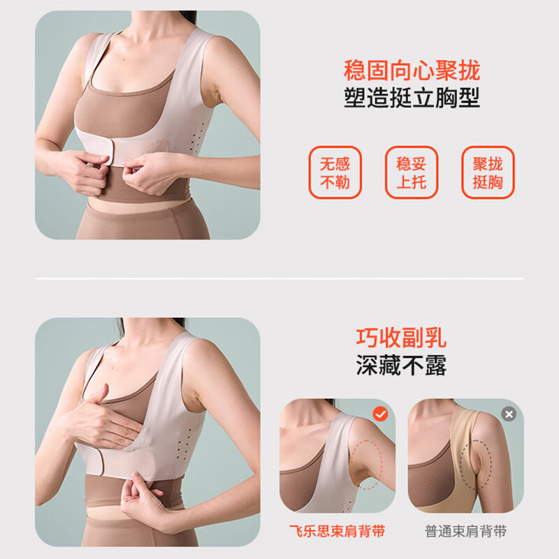 飞乐思(Flexwarm)驼背矫正带L码无痕揹背佳成人矫正驼背青少年挺胸直背改善姿势直背矫姿带男女通用高清大图