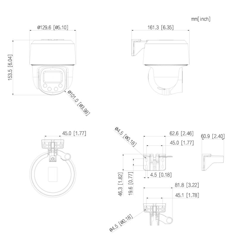大华400万双光POE网络球型摄像机DH-SD-2C405-HN-PB-AV台高清大图
