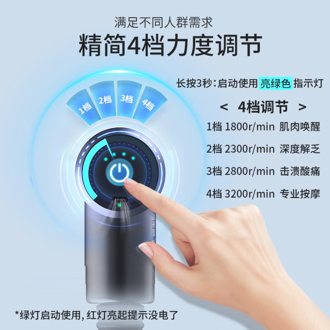 翔宇医疗 医用级专业筋膜枪肌肉按摩器便携理疗仪 [升级款]102E中国红高清大图