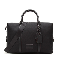 COACH 蔻驰 奢侈品 男士专柜款黑色帆布手提斜挎旅行包 23814 QBLWO