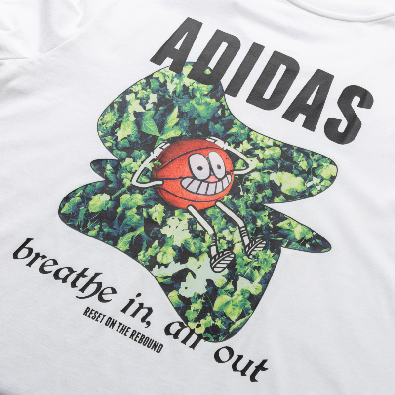 Adidas阿迪达斯男子新款印花运动休闲宽松短袖T恤JH1219 ZP