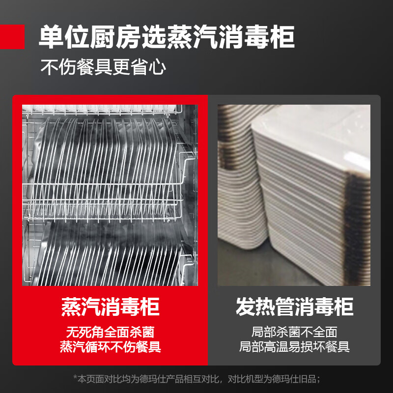 德玛仕(DEMASHI)商用消毒柜 热风循环高温消毒烘干蒸汽消毒柜机 智能电脑款XDZ760Q-1高清大图