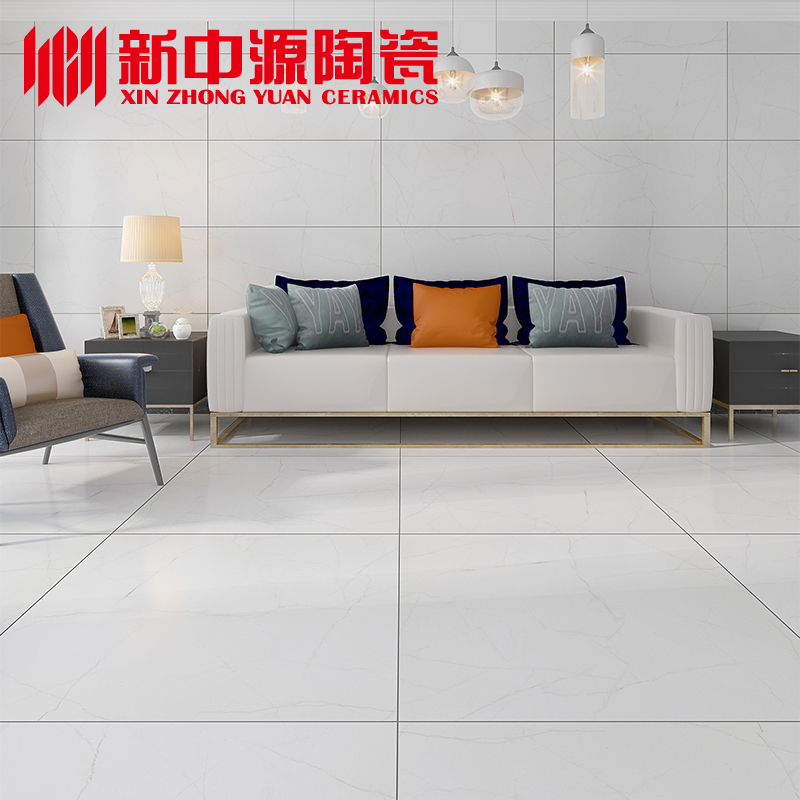 新中源800X800卧室负离子净化大理石瓷砖客厅中板墙砖客厅柔光防滑地砖3DGY8002