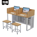 伟樽多媒体课桌带屏风一桌二凳120*60*75cm套