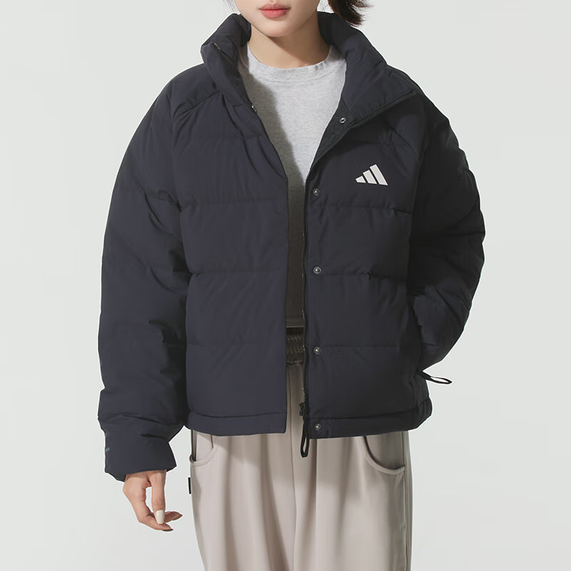 阿迪达斯(adidas) 女装羽绒服新款保暖运动服户外出行休闲羽绒夹克外套KQ5506 ZP KH3974/黑色 L