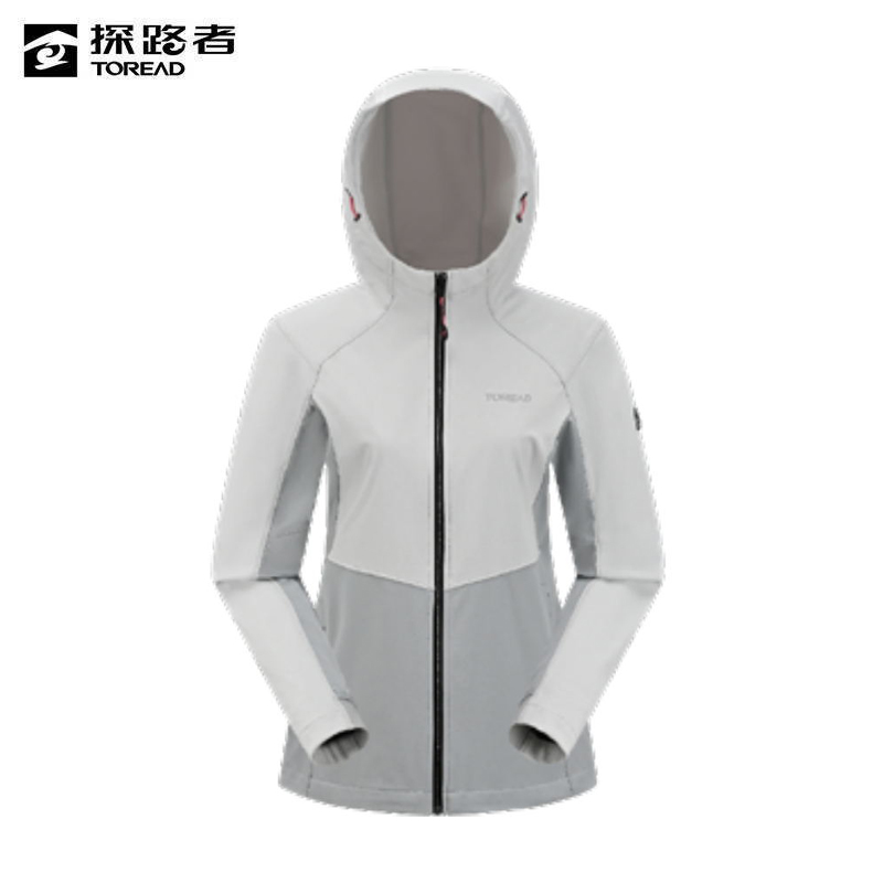 探路者 女式连帽软壳外套 TAEEAM82008/件高清大图