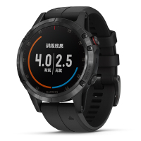 佳明GARMIN飞耐时5Plus心率音乐NFC高尔夫GPS户外功能运动导航手表100防水（黑色aDLC蓝宝石镜面）