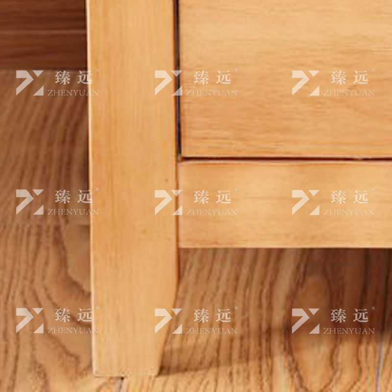 臻远 ZY4030707 床头柜 原木色床边收纳储物柜高清大图