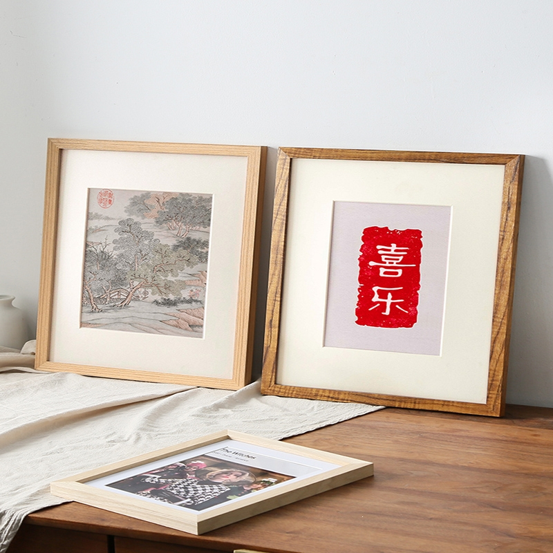 法耐(fanai)简约相框挂墙20寸24a3原木色30寸拼图装裱画框a4木框架