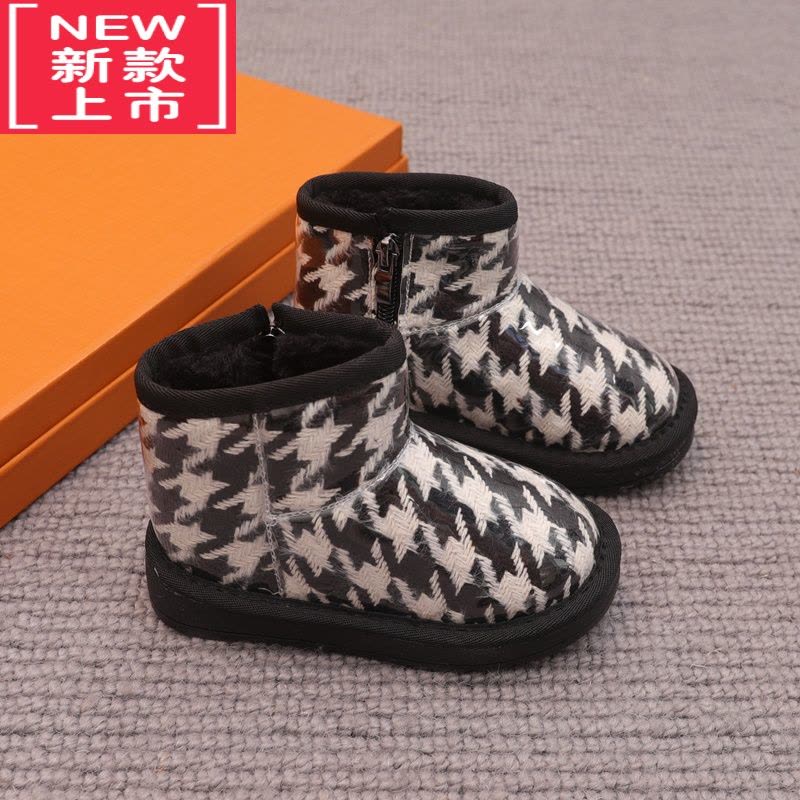 可莉允儿童雪地靴2022冬季新款男童靴子女童棉靴加绒加厚雪地棉防水防滑图片