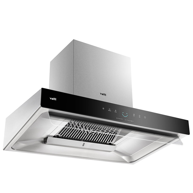 华帝抽油烟机欧式直吸家用自动清洗大吸力顶吸款挥手智控