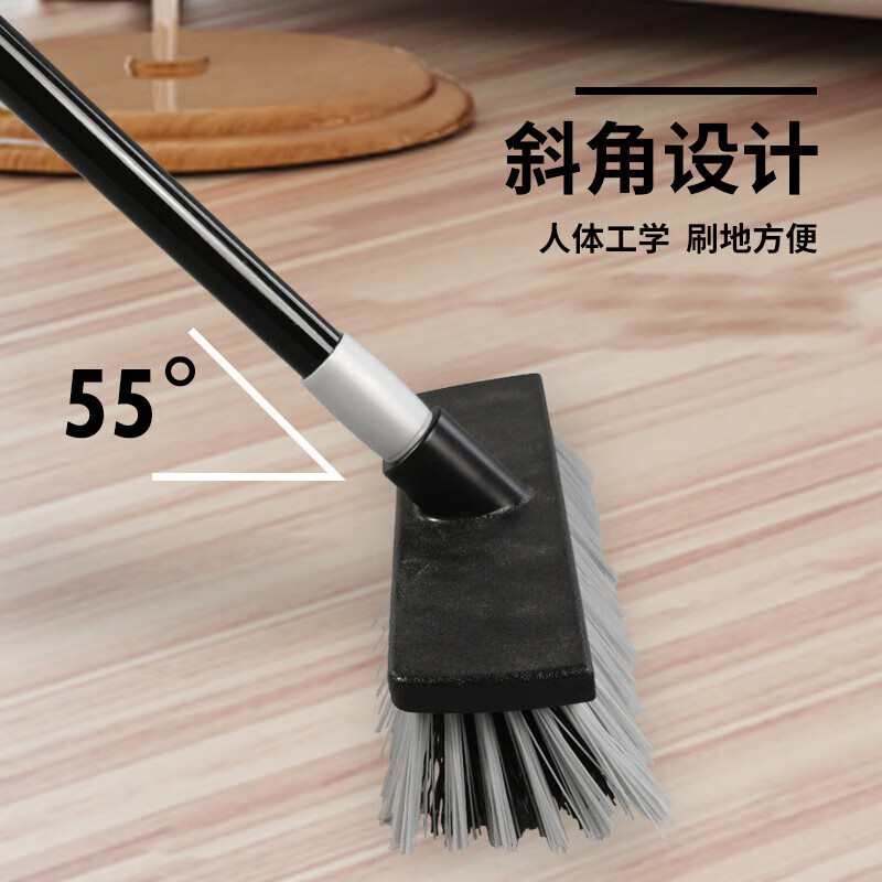 科力邦(Kelibang)地刷 多功能长木柄地刷 卫生间洗地刷子黑色硬毛洗地刷子 KB1137 1把高清大图