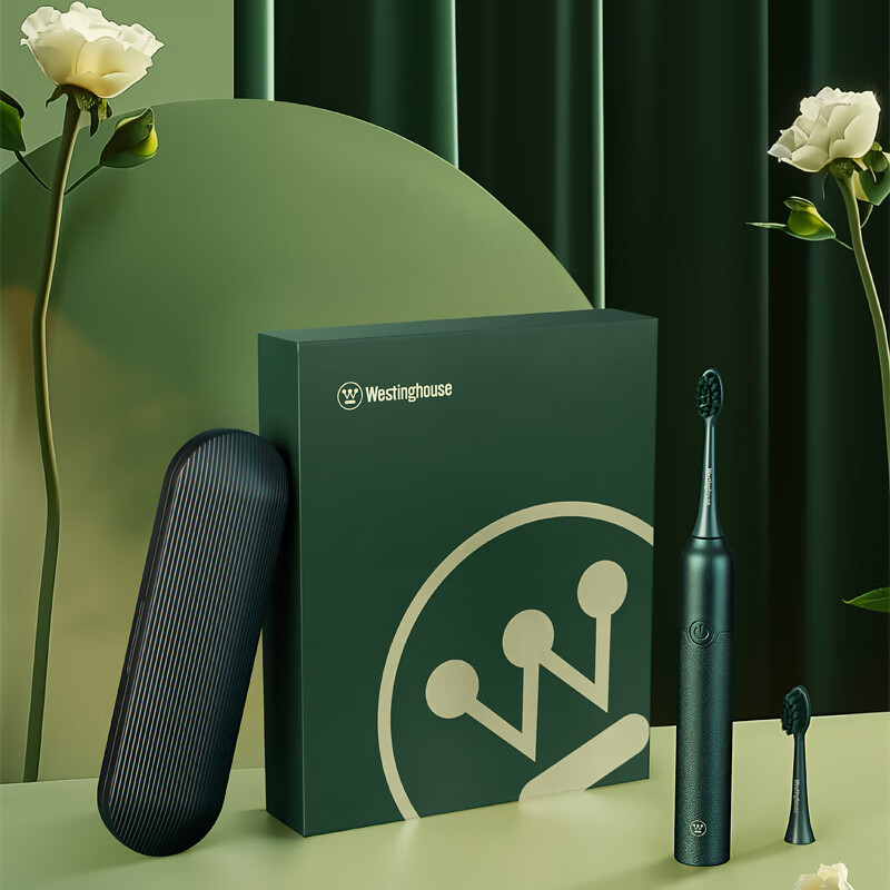 西屋(WESTINGHOUSE) 成人声波电动牙刷 软毛女士情侣牙刷 星空黑 WT-301K