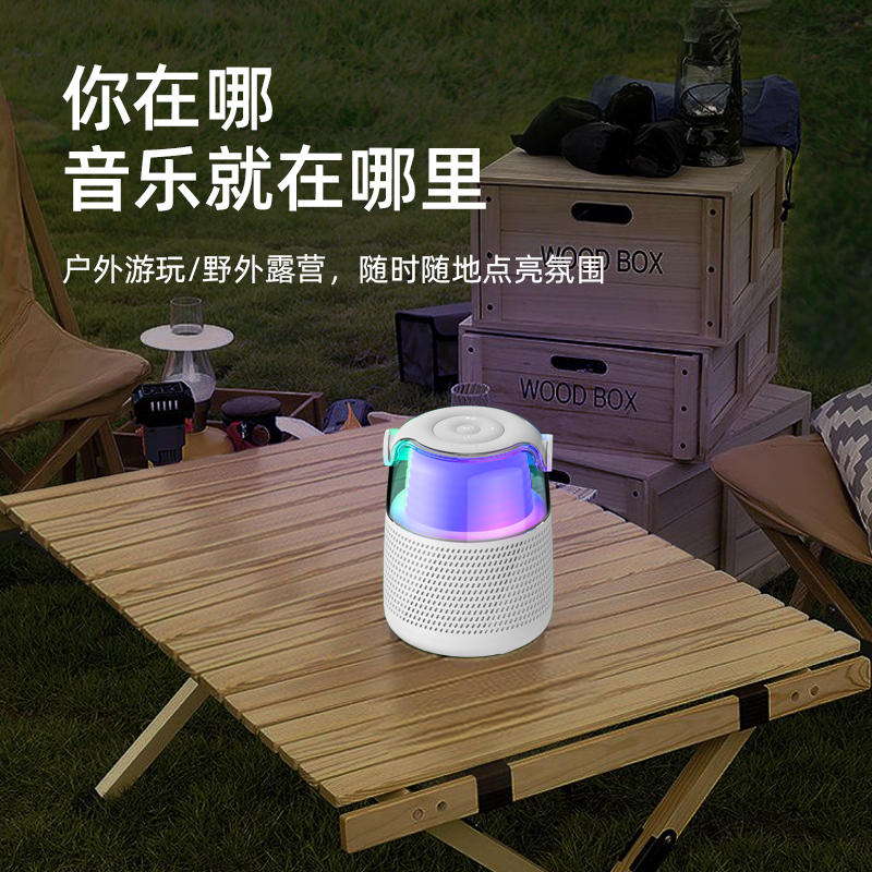 爱国者T09粉色蓝牙音箱无线音响手拎水壶款带话筒麦克风360立体K歌