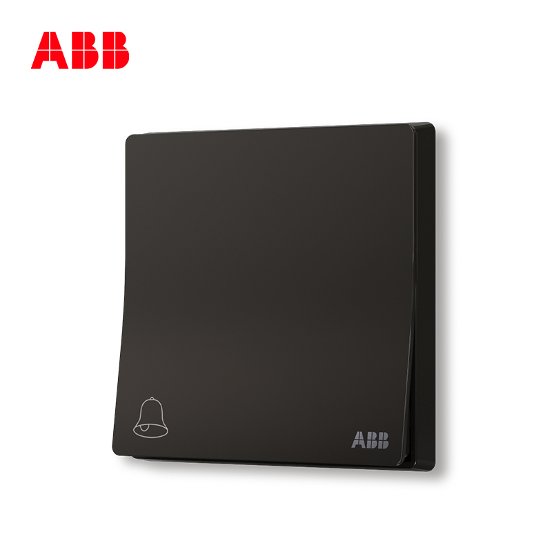 ABB开关插座 轩致无框 星空黑色铃开关AF429-885