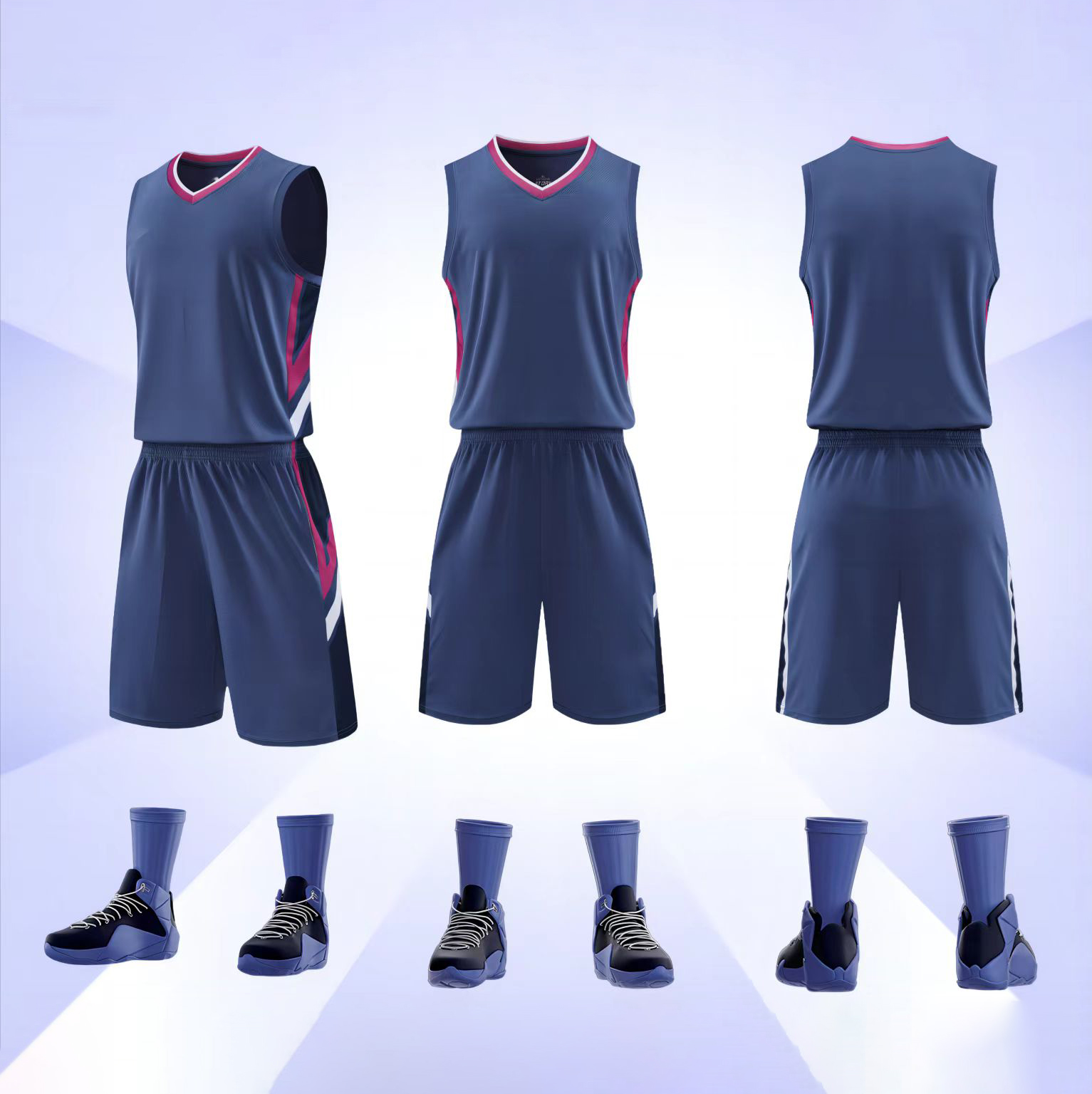 稳帆甄选 休闲篮球服 T6263/套高清大图