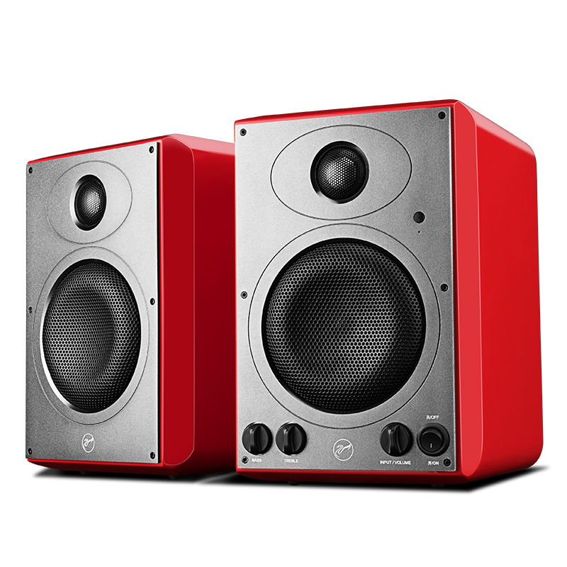 惠威hivih5mkii多媒体有源音箱电脑音箱红色视频