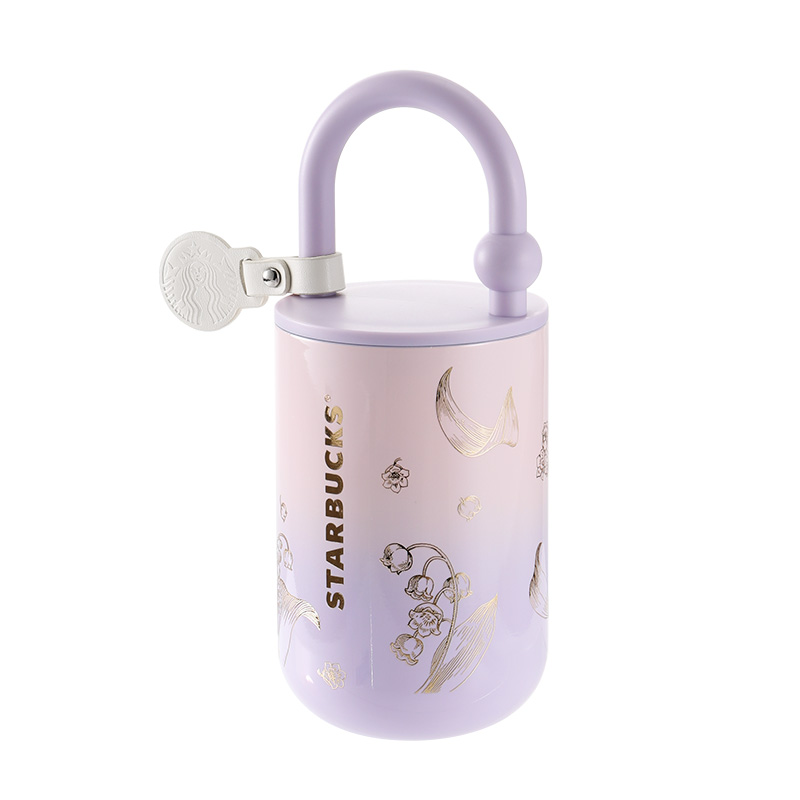 星巴克粉紫色铃兰款便携保温杯390ml 11179920