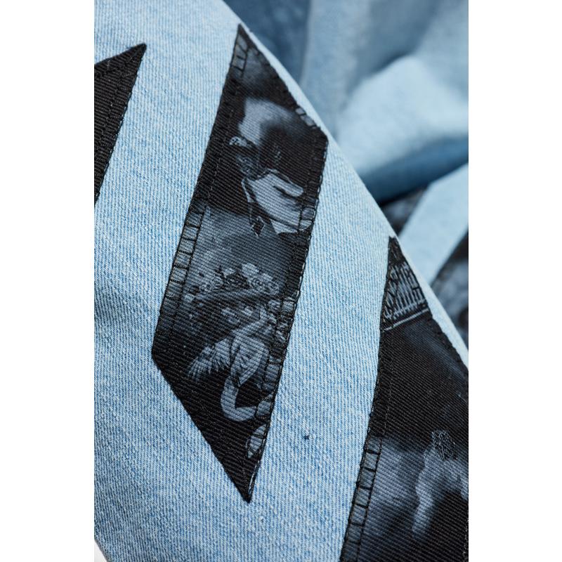 Off-White男士经典牛仔裤五口袋设计时尚靴型剪裁个性风格高清大图