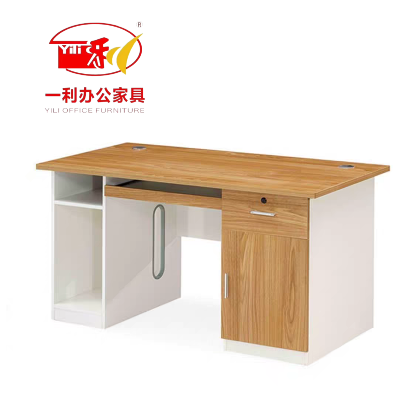 一利办公桌/电脑桌 YL-MQ141 /1400mm*700mm*750mm 张高清大图