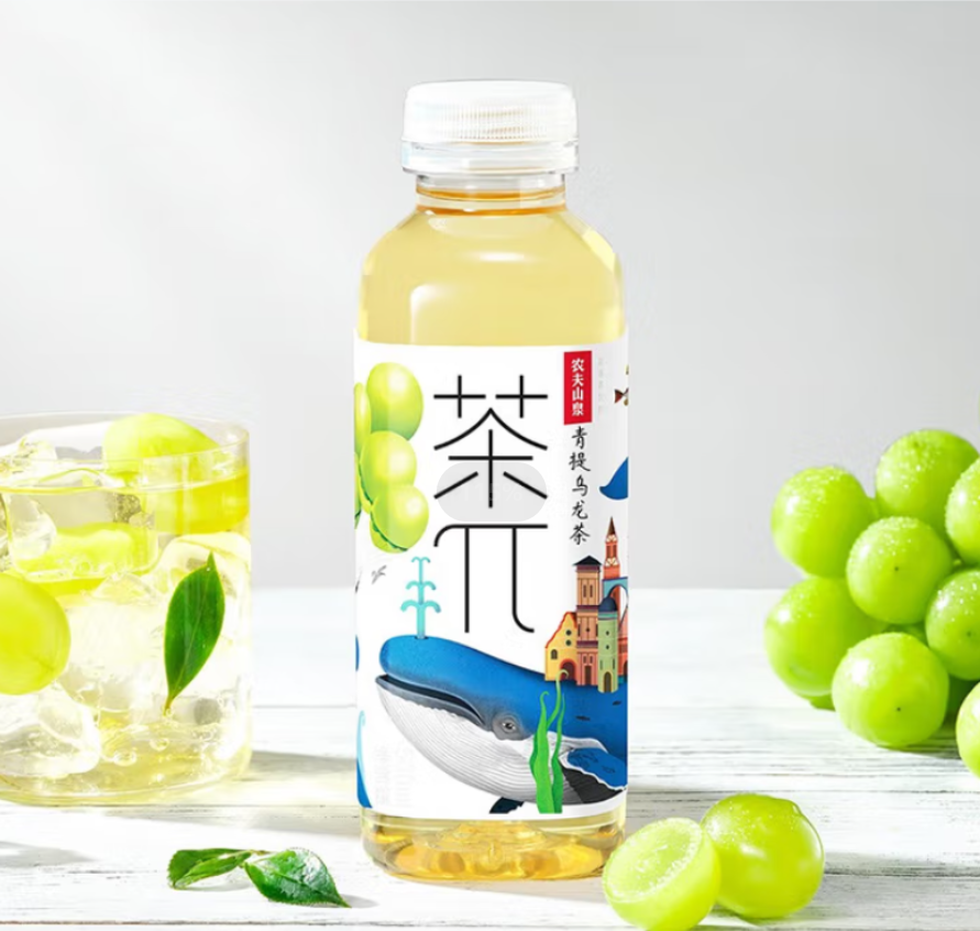 果味茶饮料(青提乌龙茶/柑普柠檬茶/蜜桃乌龙茶/柚子绿茶/柠檬红茶/西柚茉莉茶)500ml*1瓶口味随机高清大图