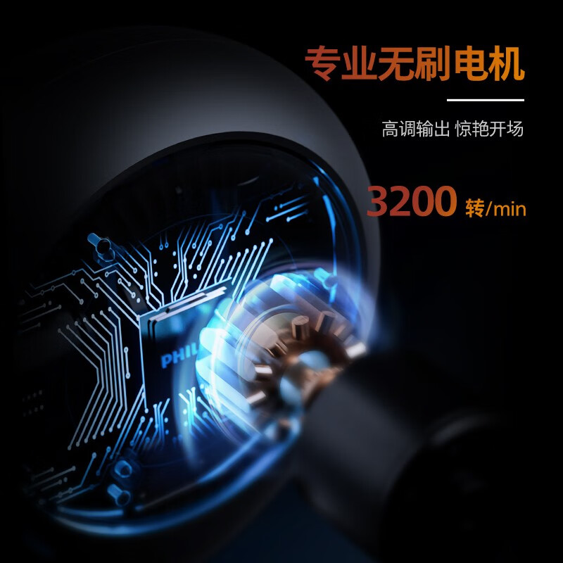 飞利浦(PHILIPS)筋膜枪 按摩枪运动健康健身专业级肌肉深层放松颈肌膜枪 送礼礼品生日礼物 PPM5301G高清大图