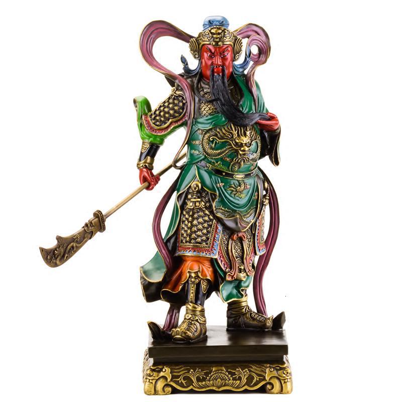 美帮汇关公摆件 护法关公神像珈蓝菩萨伽蓝神关帝寺神飘带关公高清大图