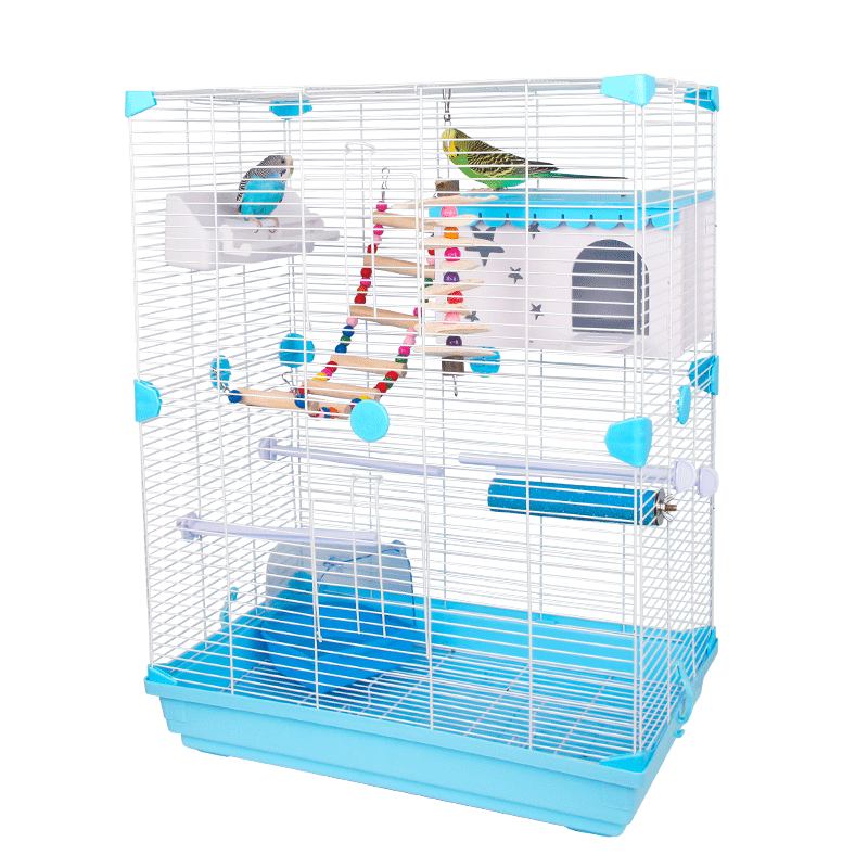 虎皮鹦鹉鸟笼牡丹玄凤小号别墅笼子文鸟珍珠鸟小号铁艺金属小鸟笼高清大图