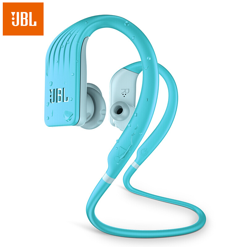 JBL Endurance Jump挂耳式防脱落运动蓝牙耳机 跑步防水防汗音乐手机耳机 苹果安卓通用耳麦 青色高清大图