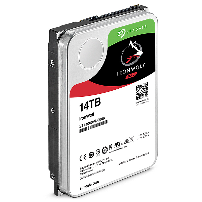 希捷14TB 256MB 7200RPM 网络存储(NAS)硬盘 SATA接口希捷酷狼系列(ST14000VN0008)