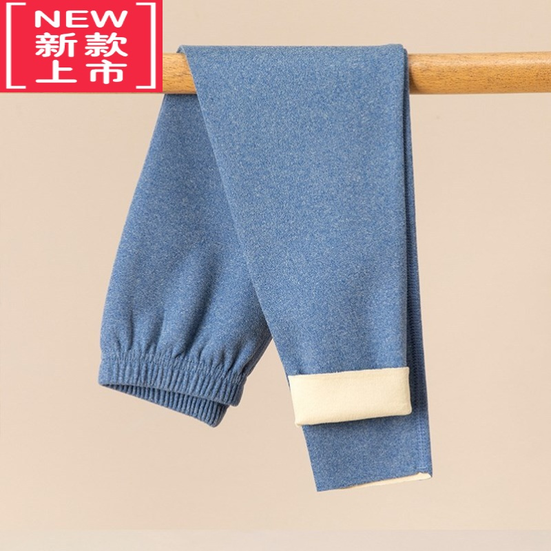 可莉允德荣男童保暖裤加绒加厚内穿德绒打底秋裤男孩中大童儿童德容