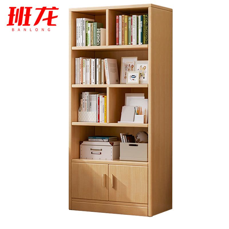 班龙书柜60*30*180cm原木色台图片