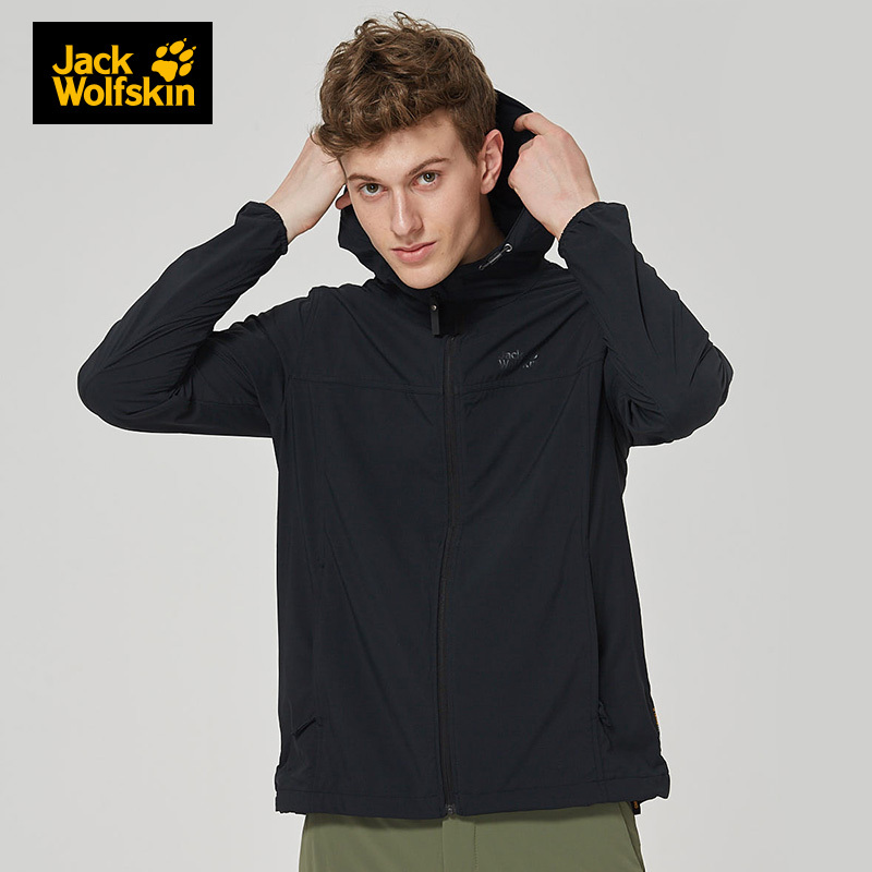 jackwolfskin狼爪皮肤衣男2021春季新款户外运动服轻薄防风外套透气