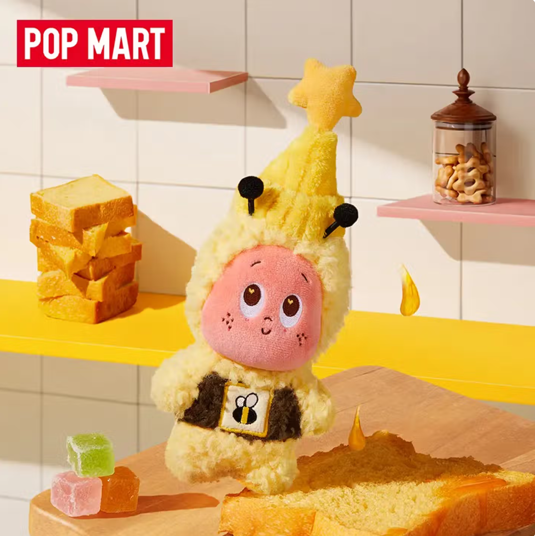 泡泡玛特(POP MART)欢迎来到月球表面系列 星星人 蜂蜜毛绒挂件 潮流衍生品